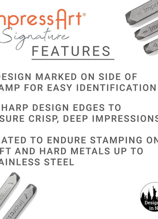 ImpressArt - .925 Signature Metal Design Stamp, 1.5mm