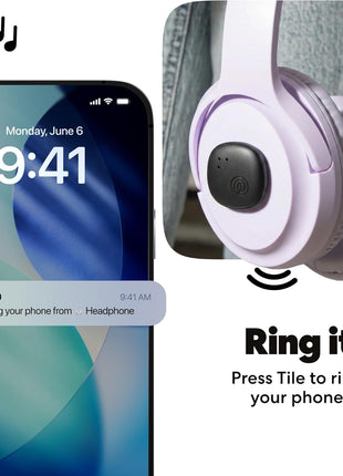 Life360 Tile Sticker - Small Bluetooth Tracker, Remote Finder and Item Locator for Bikes, Glasses and More. Both iOS and Android Compatible. Phone Finder. 1-Pack (Black)
