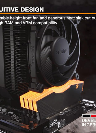 be quiet! Dark Rock Pro 5 Quiet Cooling CPU Cooler | Immensely High Airflow | 7 high-Performance Copper Heat Pipes | Speed Switch | Thermal Grease | BK036