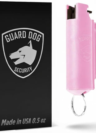 Guard Dog Security Quick Action Pepper Spray Self Defense Keychain, Maximum Strength 1.44 MC, OC Spray, 16-Foot Range, Twist-Lock Safety, Belt Clip for Easy Carry for Women and Men, Made in USA