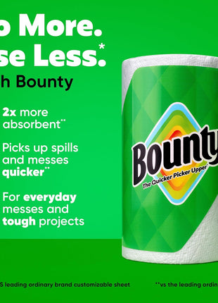 Bounty Select A Size Paper Towels, White, 2 Triple Rolls = 6 Regular Rolls