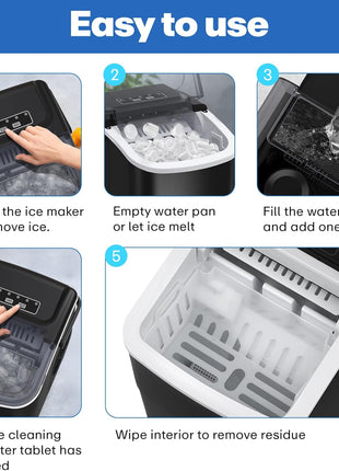 Sylvan Ice Machine Cleaner and Descaler Tablets | 30 Tabs | Made in USA | Nickel Safe Ice Maker Cleaning and Descaling Tablets | Universal Compatibility for Commercial & Residential Ice Makers