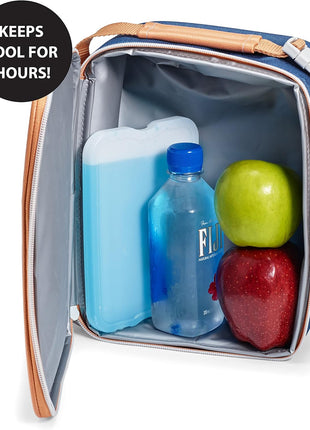 Cool Coolers by Fit & Fresh 4 Pack XL Slim Ice Packs, Quick Freeze Space Saving Reusable Ice Packs for Lunch Boxes or Coolers
