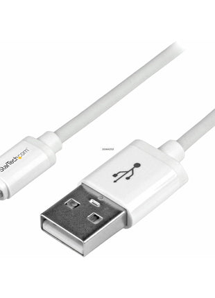 StarTech 3ft/1m USB-A to Lightning Cable, White, Charge & Sync (USBLT1MW) | Apple 8-pin Lightning to USB-A Male, For iPhone iPod iPad, Reversible connector, USB 2.0 480Mbps