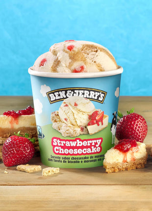 Ben & Jerry's Ice Cream Strawberry Cheesecake Non-GMO 16 oz
