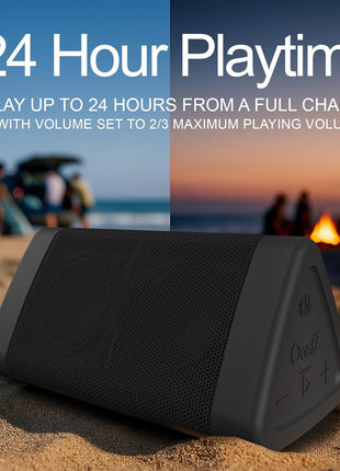 OontZ Angle 3 (4th Gen) – Portable Bluetooth Speaker, 12W Stereo Sound, 24 Hour Playtime, Rich Bass, 100 Foot Wireless Range, Waterproof, Home, Outdoor, Travel, Great Gift (Black)