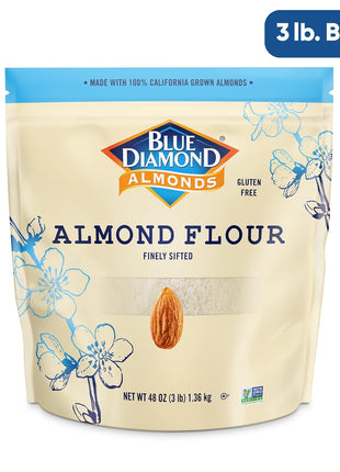 Blue Diamond Almonds Almond Flour, Gluten Free, Blanched, Finely Sifted, 48 oz