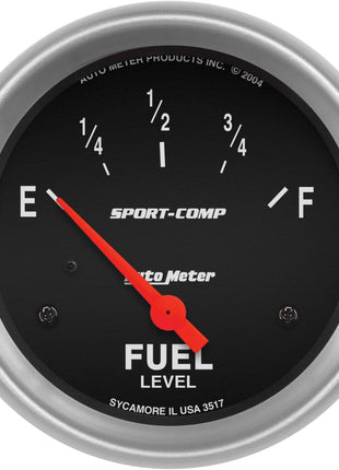 AUTO METER 3517 Sport-Comp Electric Fuel Level Gauge