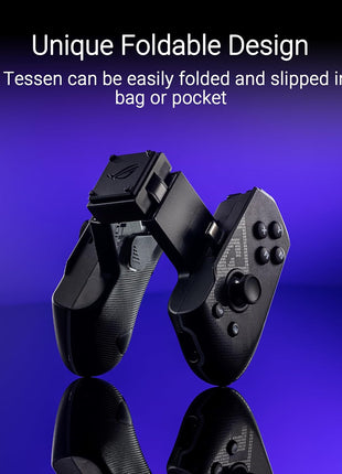 ASUS ROG Tessen Mobile Gaming Controller Android Phones ONLY, Foldable, Compact, Wired USB-C, Programmable, Fast Charging, RGB for Call of Duty: Warzone Mobile, Minecraft, Roblox, 350+ Games