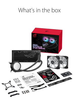 ASUS ROG RYUO III 240 ARGB All-in-one AIO Liquid CPU Cooler 240mm Radiator, Asetek 8th gen Pump Solution, Anime MatrixTM LED Display and ROG AF 12S ARGB Fan., 6 Year Warranty