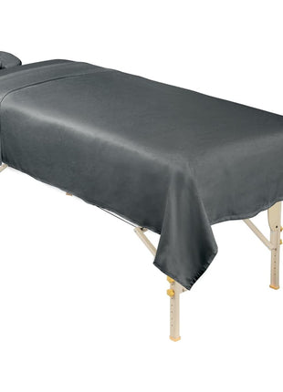 ForPro 3ct Microfiber Massage Sheet Set, Cool Grey, Ultra-Light | for Massage & Treatment Tables, Disposable Table Sheets, Spa Bed Sheets, Esthetician Table Linens, Salon & Spa Essentials