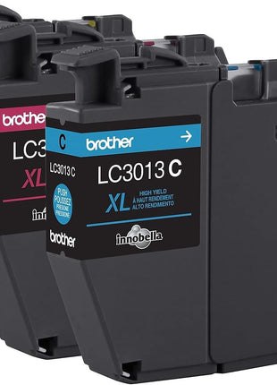 Brother High-yield Color Printer Ink Cartridges LC3013 3-Pack for Work Smart Series - Professional Grade Ink for MFC-J491DW, J497DW, J690DW, J895DW - Up to 400 Pages per Cartridge