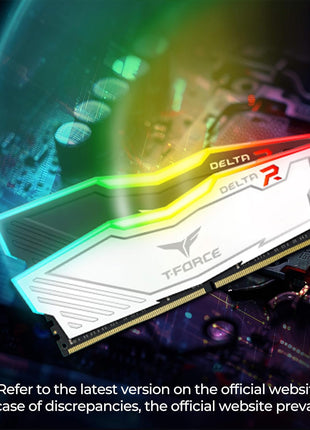 TEAMGROUP T-Force Delta RGB DDR4 16GB (2x8GB) 3600MHz (PC4-28800) CL18 Desktop Gaming Memory Module Ram TF3D416G3600HC18JDC01 - Black