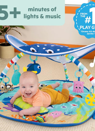 Bright Starts Disney Baby Finding Nemo Mr. Ray Ocean Lights & Music Gym, Ages Newborn +
