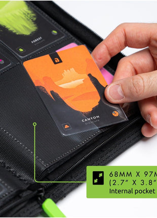 Vault X 4 Pocket Trading Card Zip Binder, 160 cards, Premium Exo-Tec Album Material, 20 Side-Loading Pages, Folder for Collectible Card Games, Sports, TCG (Blue)