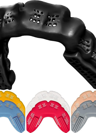 Bulletproof: World's Thinnest Most Breathable Mouthguard is 3X Stronger! BJJ Lacrosse Football Basketball MMA Wrestling Hockey Rugby Boxing Men Sports Mouth Guard Grinding Teeth Adult Youth Braces