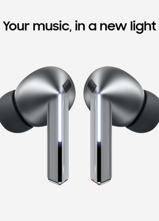 Samsung Galaxy Buds 3 Pro AI True Wireless Bluetooth Earbuds, Noise Cancelling, Sound Optimization, Redesigned Comfort Fit, Silver [US Version, Amazon Exclusive, 2Yr Warranty]