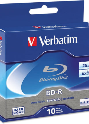 Verbatim BD-R 25GB 16X Disc Spindle, Box of 10