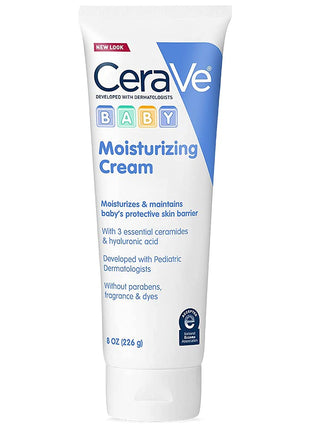 CeraVe Baby Cream, Moisturizer with Ceramides, Fragrance-Free, 8oz | Rich, Non-Greasy Baby Moisturizer That Hydrates Delicate Skin, Free Of Fragrance, Parabens, Dyes and Phthalates