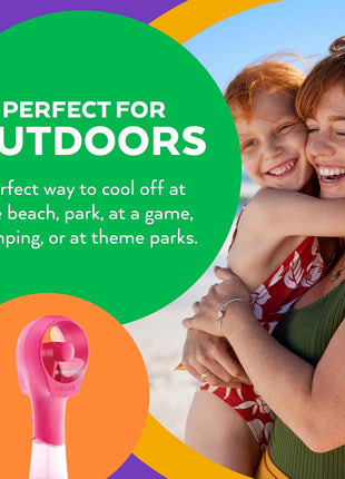 O2COOL Elite Battery Powered Handheld Water Misting Fans (Raspberry)…