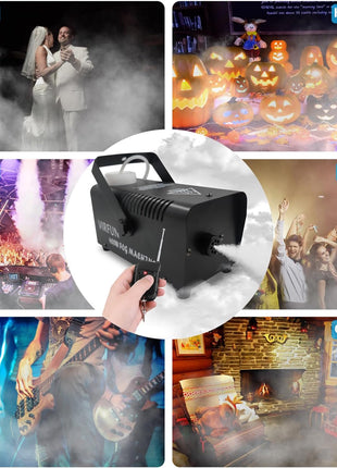 Fog Machine, Smoke Machine with Remote Control for Halloween, Party | Wireless&Wired Remote Control, for Halloween, Party, Outdoor, Indoor and Stage Effect, 400W