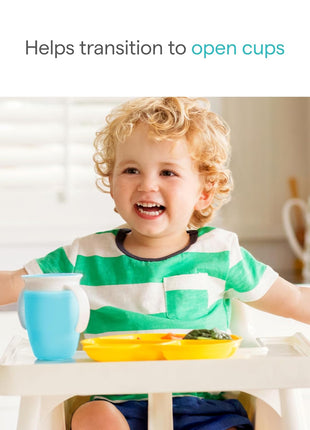 Munchkin Miracle 360 Sippy Cup, 7 Ounce, 2 Pack, Blue/Green