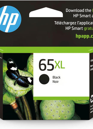 HP 65XL Black High-yield Ink Cartridge for HP Printers | Works with Printer Series: AMP 100, DeskJet 2600, 3700; ENVY 5000 | Eligible for Instant Ink | N9K04AN