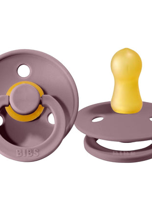 BIBS Pacifiers Colour Collection | Natural Rubber Baby Pacifier | Set of 2 BPA-Free Soothers | Made in Denmark | 0+ Months (Pack of 2) | Dusty Blue/Steel Blue