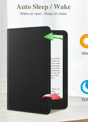 Fintie Case for 7 inch/6.8 inch Kindle Paperwhite(12th/11th Generation-2024/2021) and Kindle Colorsoft Signature Edition -Slim Foldable Stand Cover Auto Wake/Sleep for Paperwhite 2024, Black | Slim, Auto Wake/Sleep, Paperwhite 2024, Black
