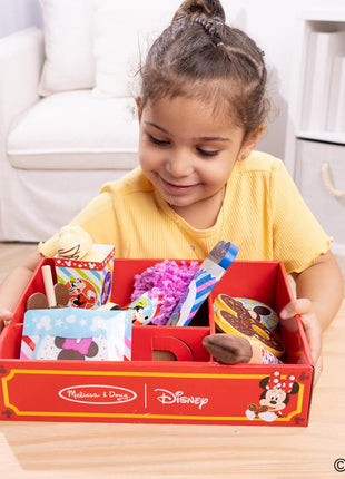 Melissa & Doug Disney Snacks & Popcorn Wooden Play Food Set – 24 Pieces | Mickey Mouse, Minnie, Wooden Toy for Boys and for Girls 3+ - FSC Certified