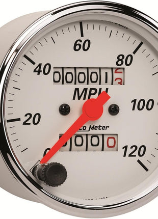 Auto Meter 1396 Arctic White Mechanical Speedometer, 3.125 in.