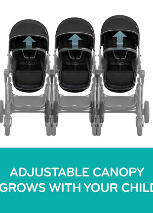 Evenflo Pivot Xpand Modular Travel System with LiteMax Infant Car Seat (Ayrshire Black)