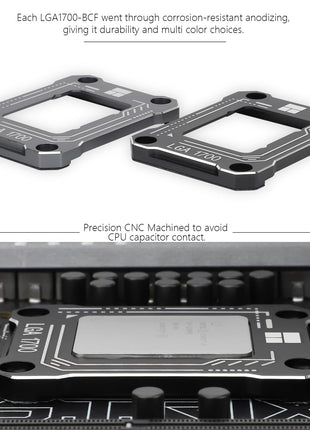 Thermalright Intel 12th/13th Generation LGA1700 Anti-Bending Buckle, Curved Pressure Plate,CPU Stress Bending Correction Fixer, Fully Fitted and Fixed Without Trace Installation (Black)