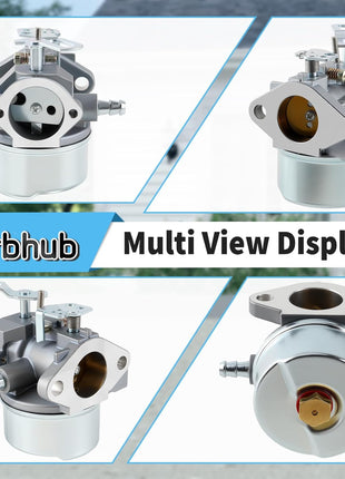 Carbhub 640052 Carburetor for Tecumseh HMSK80 HMSK90 HMSK100 LH318SA LH358SA Snow Blower Thrower 8HP 9HP 10HP Engine Tecumseh 640054 640349 Carburetor with Primer Bulb - 640052 Carburetor