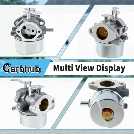 Carbhub 640052 Carburetor for Tecumseh HMSK80 HMSK90 HMSK100 LH318SA LH358SA Snow Blower Thrower 8HP 9HP 10HP Engine Tecumseh 640054 640349 Carburetor with Primer Bulb - 640052 Carburetor