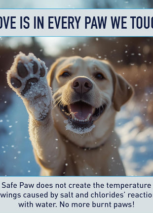 Safe Paw 2-Pack Pet-Safe Snow & Ice Melter, Salt- & Chloride-Free, 8 Lbs - Pet-Friendly Winter Maintenance Product for Driveway, Concrete, Sidewalk, and Outdoor Spaces