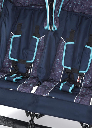 Delta Children LX Side by Side Stroller - with Recline, Storage & Compact Fold, Night Sky