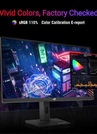 ASUS ROG Strix 24.5" 1080P USB-C HDR Gaming Monitor (XG259CS) - Full HD, 180Hz, 1ms, Fast IPS, Extreme Low Motion Blur Sync, G-SYNC Compatible, Tripod Socket, DisplayWidget, AI Gaming, 3 yr Warranty