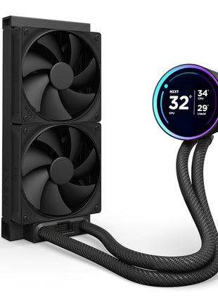 NZXT Kraken Elite 240 2024 - AIO CPU Liquid Cooler - 240mm Radiator - 2 x F120P Fans - Customizable 2.72 inch IPS LCD - NZXT Turbine Pump - AMD® AM5, AM4 - Intel® LGA 1851/1700, 1200/115X - Black