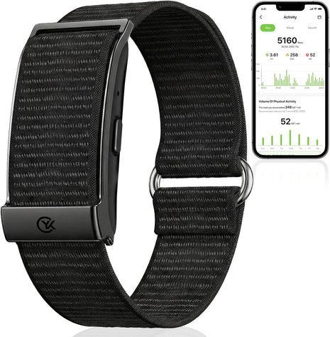 Smart Bracelet,Health and Fitness Tracker,24/7 Heart Monitor & Sleep Tracker, Multi-Sport Tracker Wristband with Free APP (Black)