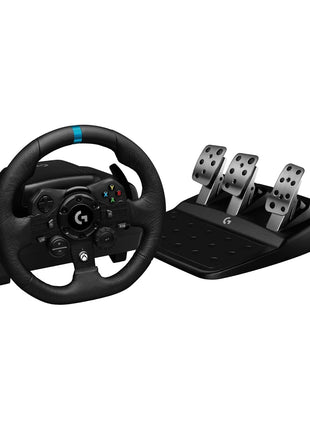 Logitech G923 Racing Wheel and Pedals for Xbox X|S, Xbox One and PC Featuring TRUEFORCE up to 1000 Hz Force Feedback, Responsive Pedal, Dual Clutch Launch Control, and Genuine Leather Wheel Cover