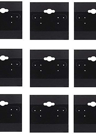 Adorox 200 Piece Black Earring Card Holders with Back Hook – Perfect for Earring Display and Organization