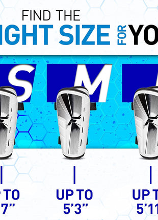 Franklin Sports Soccer Shin Guards for Youth + Adults - Superlight Shin Guards for Men, Women + Kids - (2) Shin Guard Set for Boys + Girls