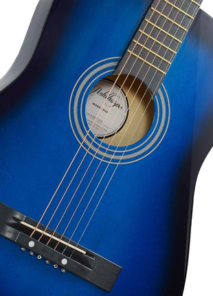 Ashthorpe 38-inch Beginner Acoustic Guitar Package (Blue), Basic Starter Kit w/Gig Bag, Strings, Strap, Tuner, Pitch Pipe, Picks