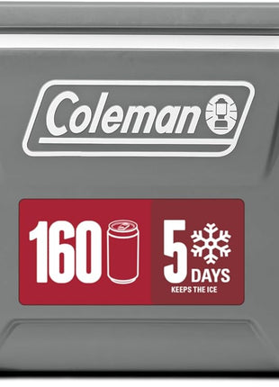Coleman Classic Series Insulated Portable Rolling Cooler with Wheels, Leak-Resistant Outdoor Hard Cooler Keeps Ice up to 5 Days