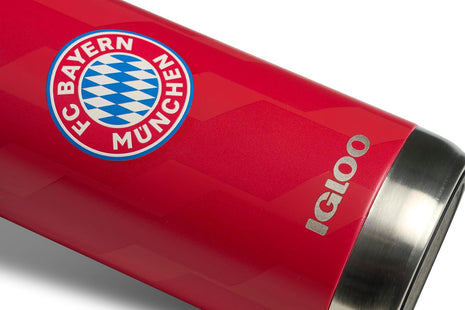 Igloo FC Bayern München 16 Oz Stainless Steel Can Tumbler, Red
