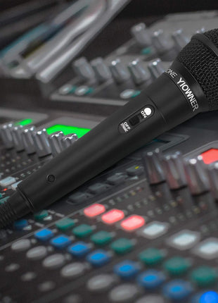 YIOWNER Wired Karaoke Microphone, Handheld for Singing, With 2.5m Cable, Vocal Dynamic Mic for Speaker, AMP, Mixer, DVD