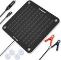ECO-WORTHY 10W Solar Car Battery Charger Maintainer 12V Waterproof Portable Solar Trickle Charger for Car Truck Boat Lawn Mower RV Trailer Tractor ATV Utility Vehicle Battery