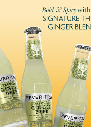 Fever-Tree Ginger Beer – Premium Mixer for Cocktails and Mocktails, 6.8 fl oz Bottles, Pack of 24 – Naturally Sourced, Non-GMO