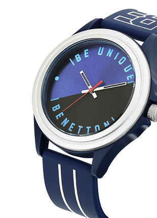 United Colors of Benetton Men Blue & Black Round Dial Analog Watch - UWUCG0312
